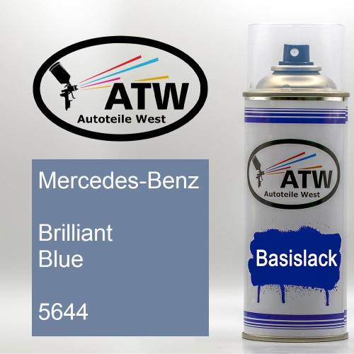 Mercedes-Benz, Brilliant Blue, 5644: 400ml Sprühdose, von ATW Autoteile West.